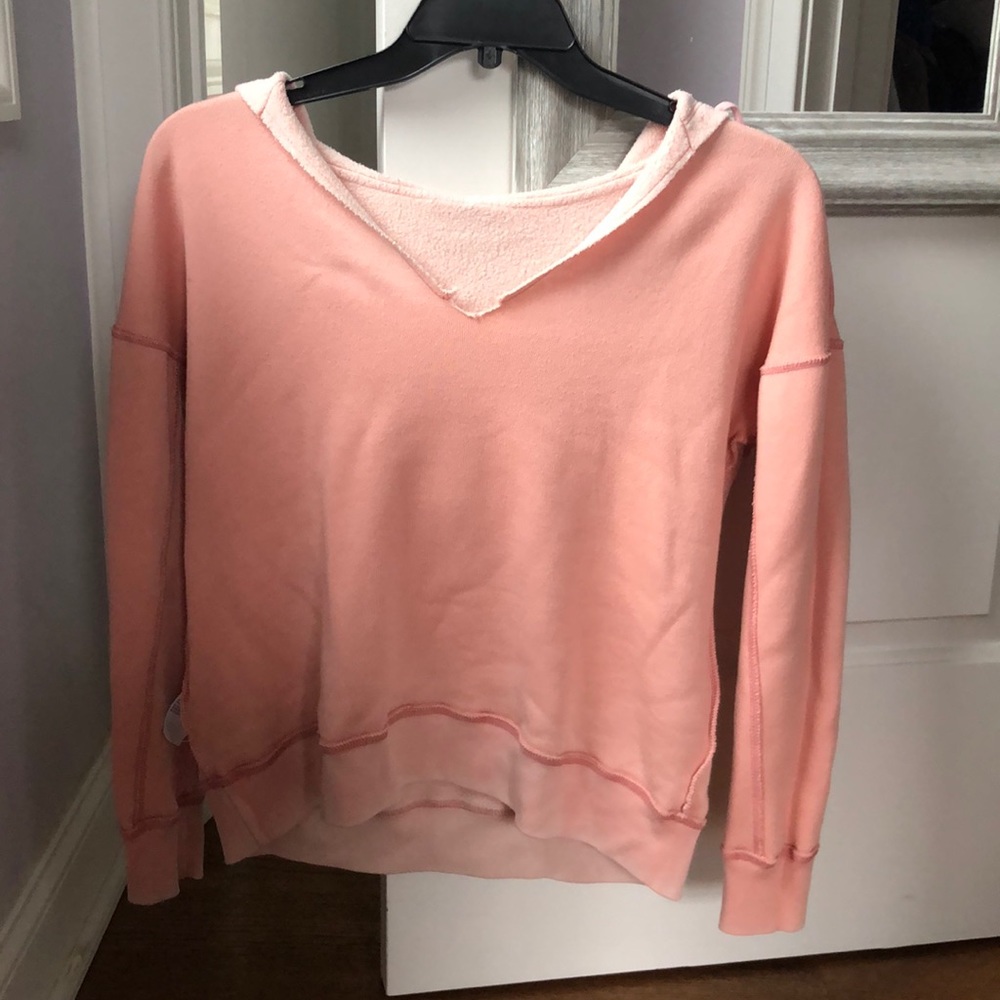 Pink Off The Shoulder Hoodie